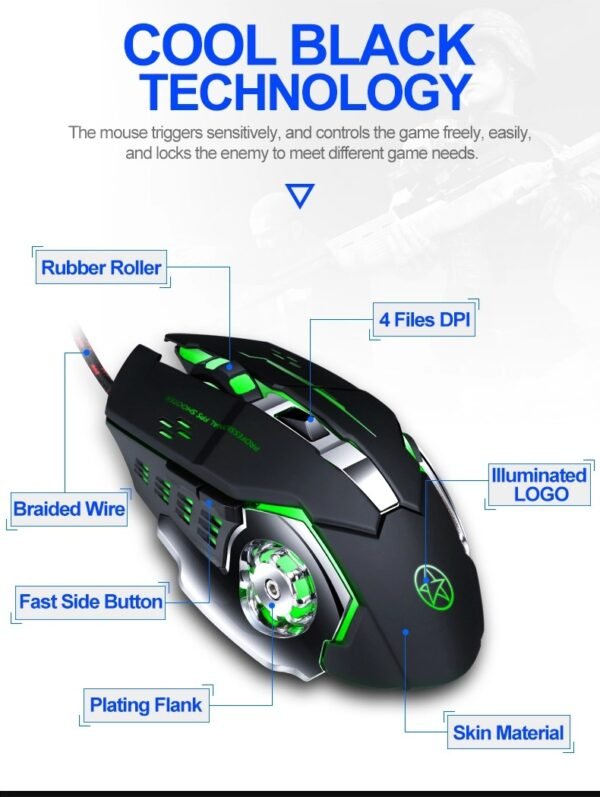 V6 RGB Wired Gaming Mouse