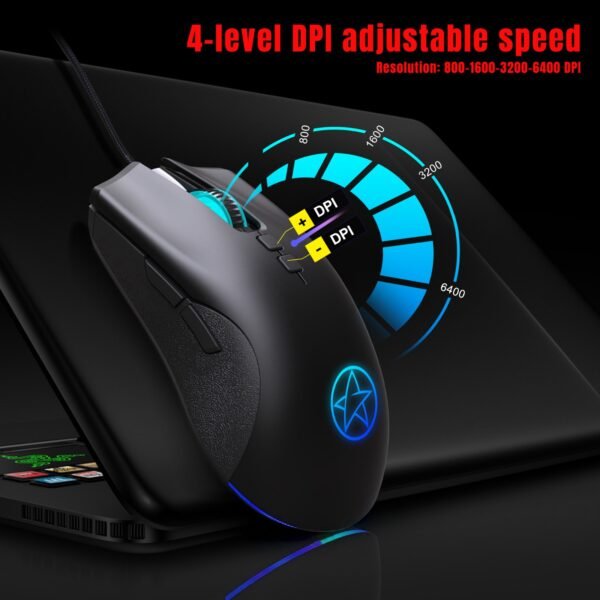 A883 Wired Gaming Backlit Mouse