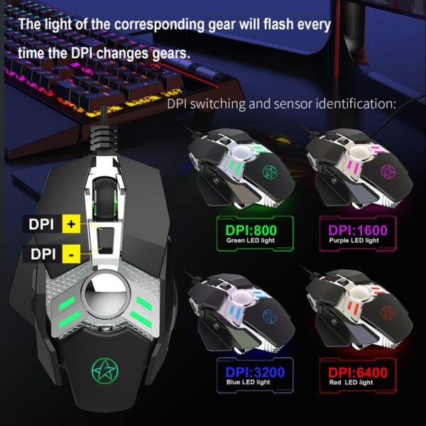 J200 7 Keys Wired Gaming Mouse