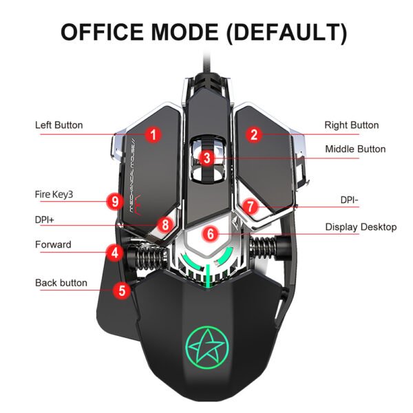 J600 RGB Gaming Wired Mouse