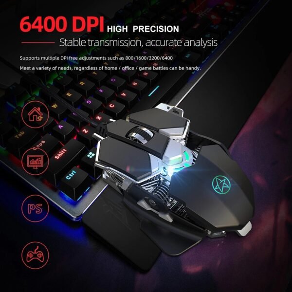 J600 RGB Gaming Wired Mouse