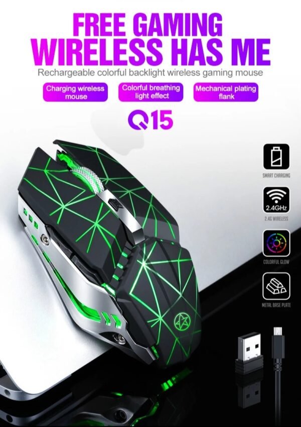 Q15 Gaming Metal Wireless Mouse