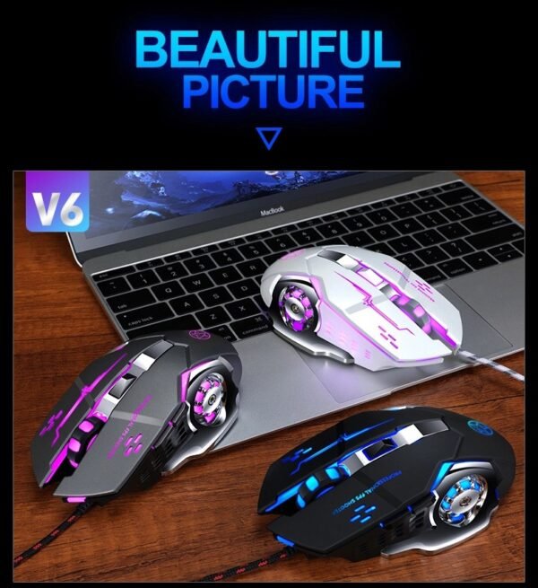 V6 RGB Wired Gaming Mouse