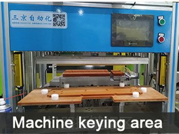 Machine keying area