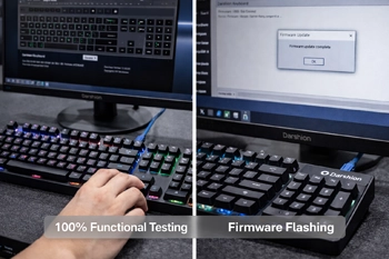 100% functional testing and firmware flashing