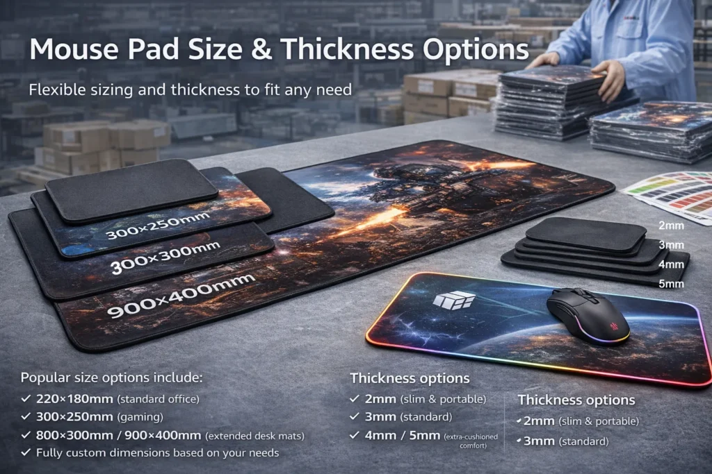 Custom Sizes and Thickness